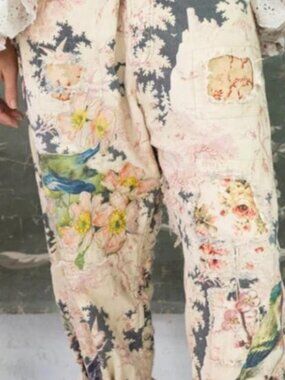 Magnolia Pearl Foral & Bird Appliqué Miner Denims